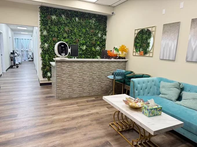 Reception and waiting area inside Natural Beauty Spa